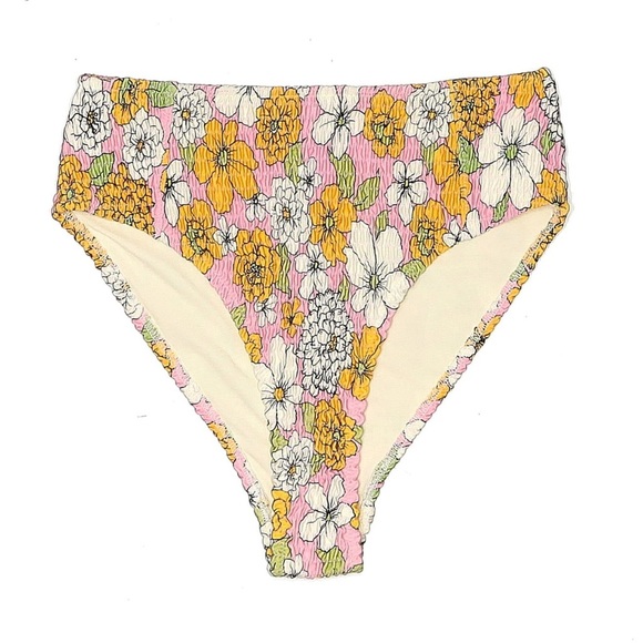 TRIANGL SET Floral pink and yellow high waist bikini - Picture 4 of 6